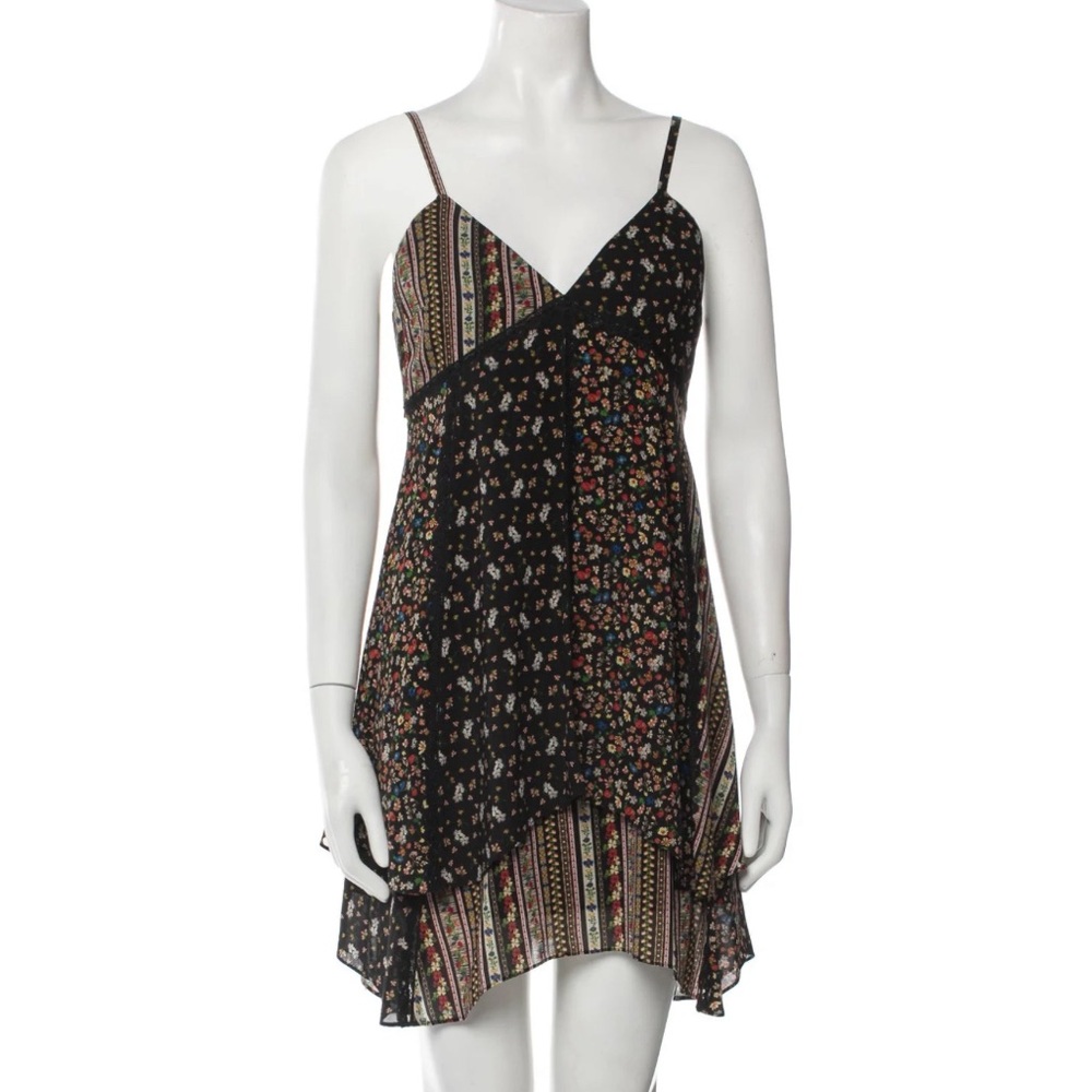 Alice and Olivia silk boho printed dress size 2